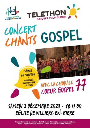 Affiche telethon 2023 12 02 concert gospel reduit